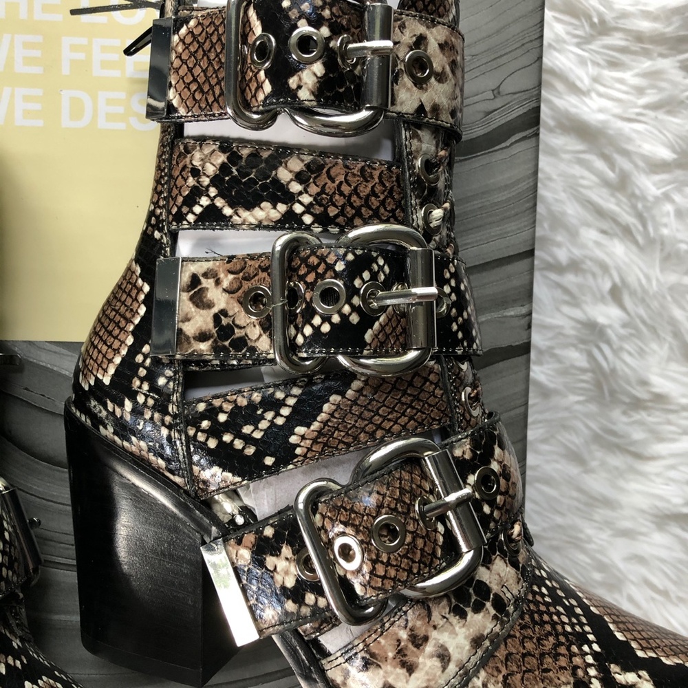 Jeffrey Campbell Caceres Bootie Brown White Snake Black. Size 6.5 - Picture 6 of 16